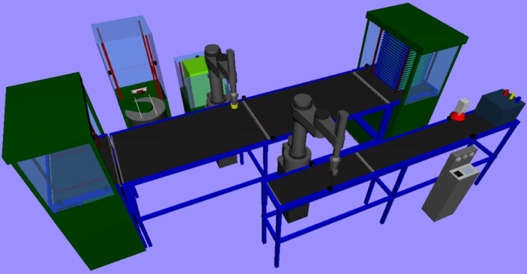 Simulationstechnik einer Bestückungsanlage